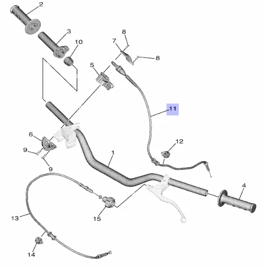 Yamaha Gasswire YZ65 2018-20 Yamaha Originaldel 