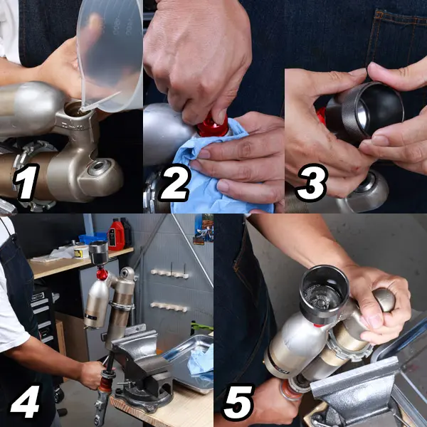 DRC Luftekopp for Bakdemper - SHOWA 1 Blå 