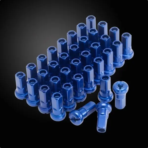 Z-Wheel Aluminum Nipple Q4 36pcs Blue 