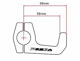 ZETA Armor U-Clamp sett for 7/8"(22.2mm) Monteringssett Standard styre ø22,2mm 