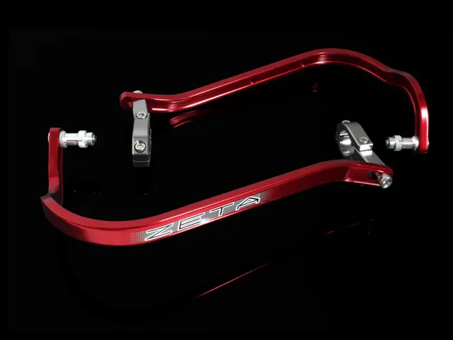 ZETA Armor Håndbøyle - Bøyd ø22.2mm, Rød Styrediameter 22,2mm, rød aluminium 