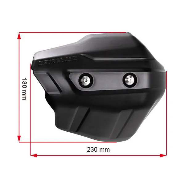 ZETA Armor Håndskjold, Scudo, Svart Vendbare store Armor-skjold 