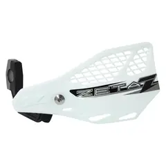 ZETA Stingray Vent H&#229;ndbeskyttere - Hvit Ventilerte, passer de fleste MX/ATV&#39;er