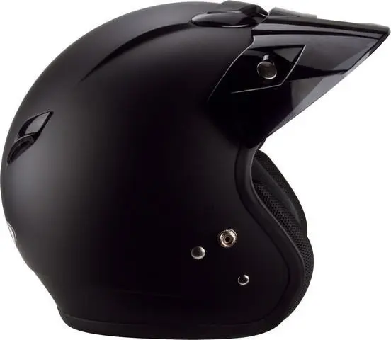 Zeus 381 Hjelm - Matt Sort, 56/S MC halvhjelm 