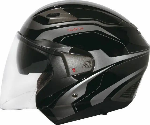 Zeus 611 Hjelm - TT2 Sort 56/S MC halvhjelm m/solvisir 