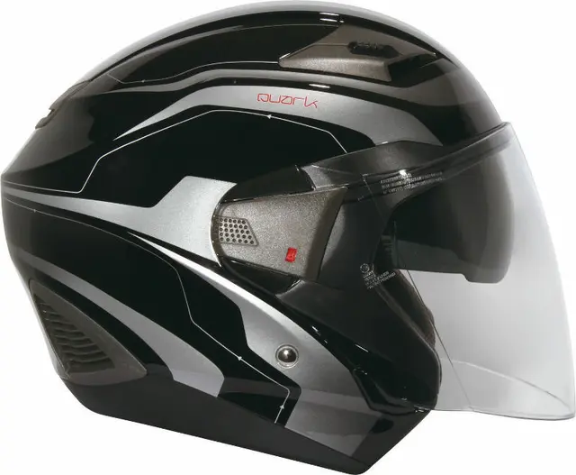 Zeus 611 Hjelm - TT2 Sort 56/S MC halvhjelm m/solvisir 