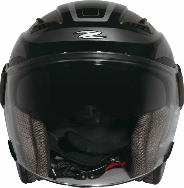 Zeus 611 Hjelm - TT2 Sort 56/S MC halvhjelm m/solvisir 