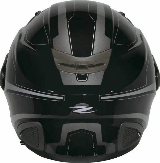 Zeus 611 Hjelm - TT2 Sort 56/S MC halvhjelm m/solvisir 