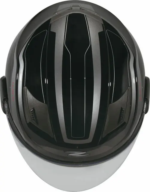 Zeus 611 Hjelm - TT2 Sort 56/S MC halvhjelm m/solvisir 