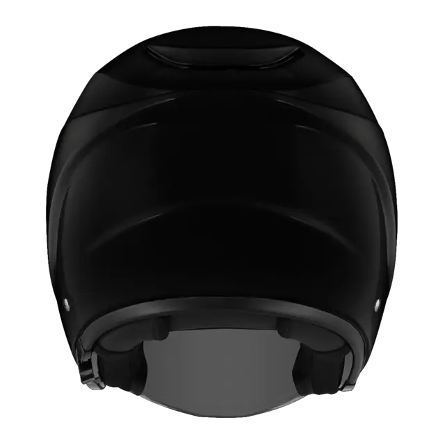 Zeus 630 Hjelm - Matt Sort, 64/XXL MC halvhjelm, m/solvisir! 