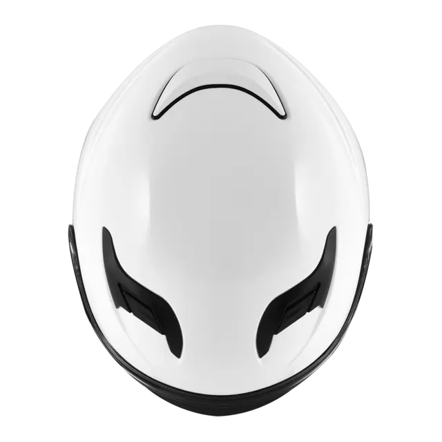 Zeus 630 Hjelm - Blank Hvit, 60/L MC halvhjelm, m/solvisir! 