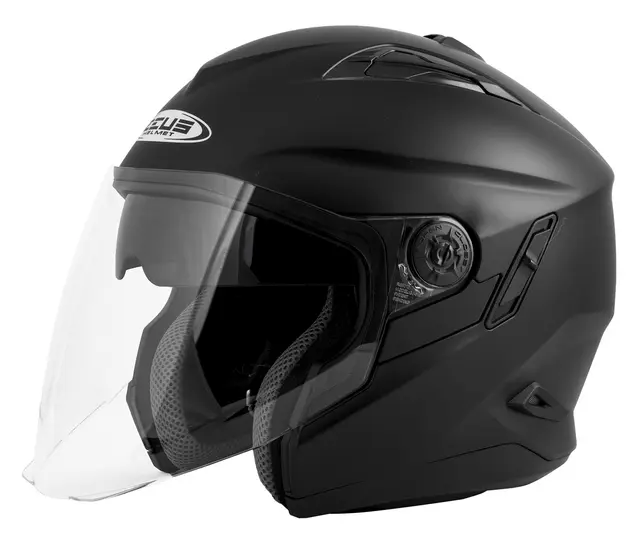 Zeus Jet 613E - Matt Sort, S/56 Ny halvhjelm m/solvisir 