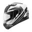 Zeus 813 MC-Helhjelm - Sort/Hvit MC/mopedhjelm med solvisir