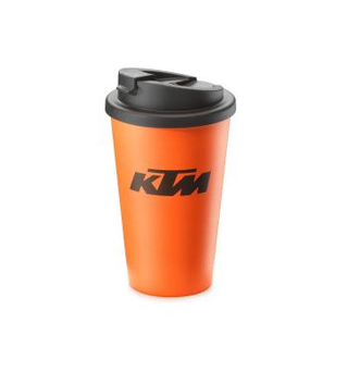 KTM Kaffekopp - To Go Oransje - Med svart lokk